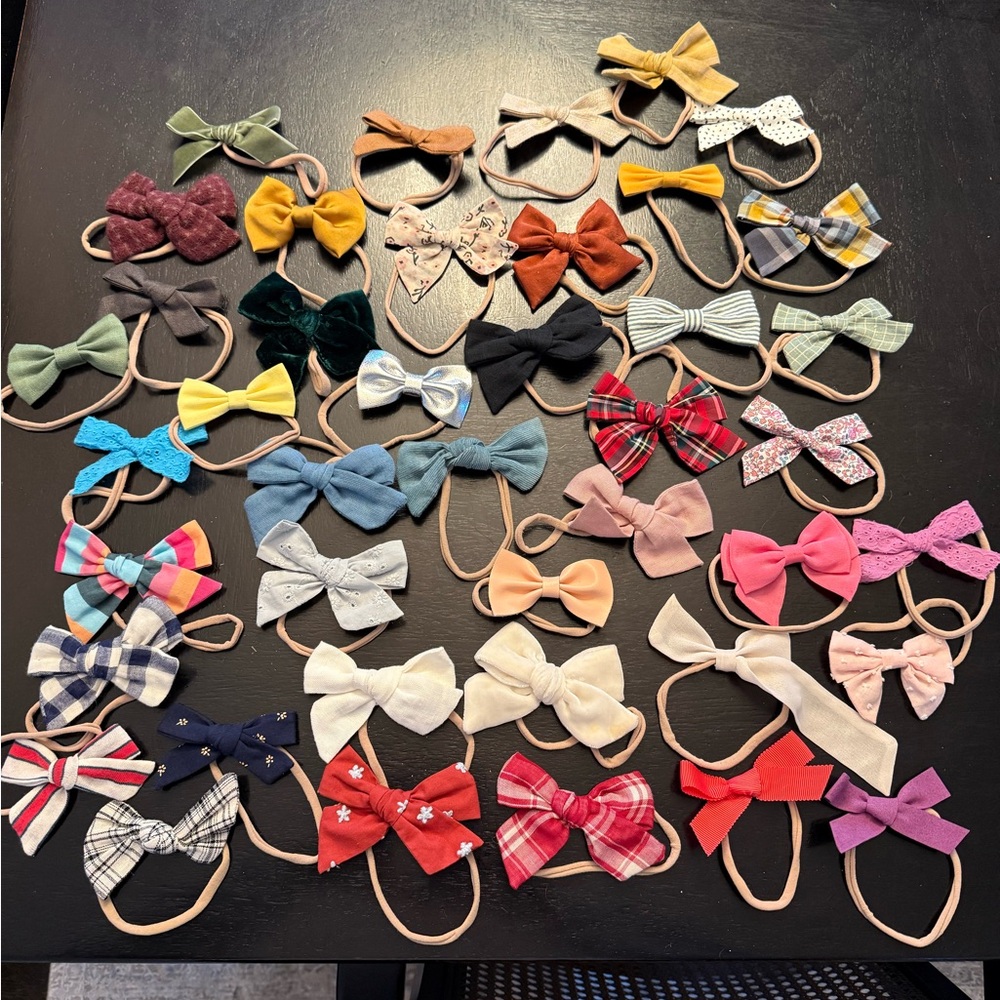 42 Colorful Kids Hair Bow Set